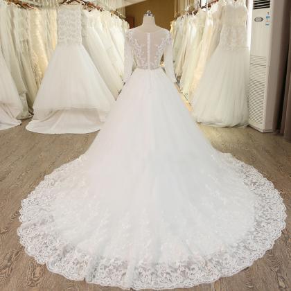S431 Ball Gown Princess Wedding Dress With Crystal..