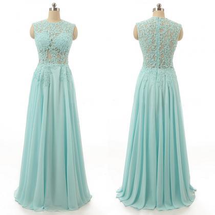 A21 Sleeveless High Neck Prom Dress With Lace..