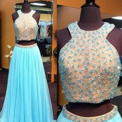 D227 Charming Prom Dress,two Pieces Prom..