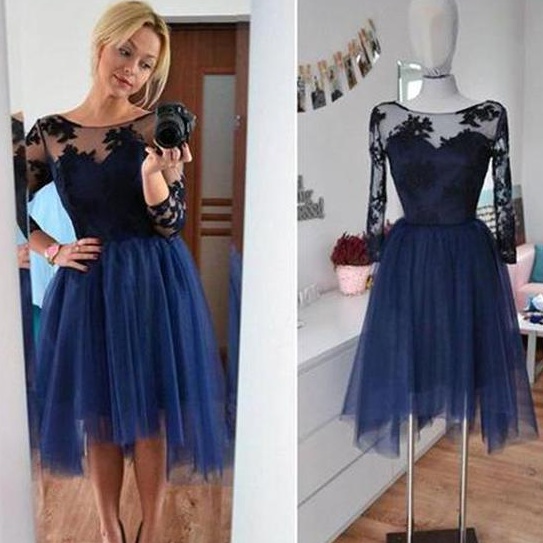 navy blue homecoming dress