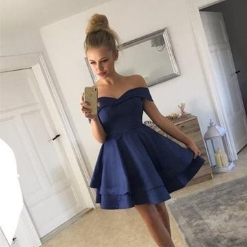 short navy dress