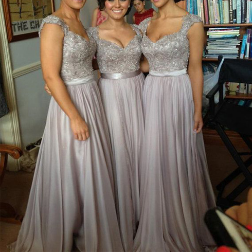 long chiffon bridesmaid dresses