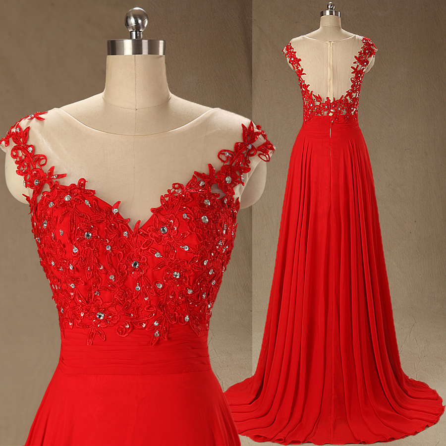 Charming A Line Long Wedding Guest Dress Red Prom Gowns    fg2688 main image 1