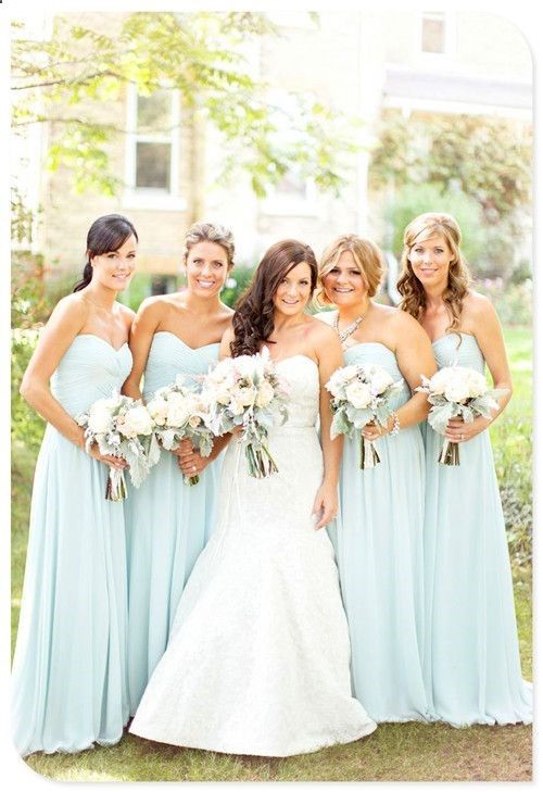 Baby Green Bridesmaid Dresses